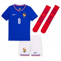 Camiseta Francia Aurelien Tchouameni #8 Primera Equipación para niños Eurocopa 2024 manga corta (+ pantalones cortos)